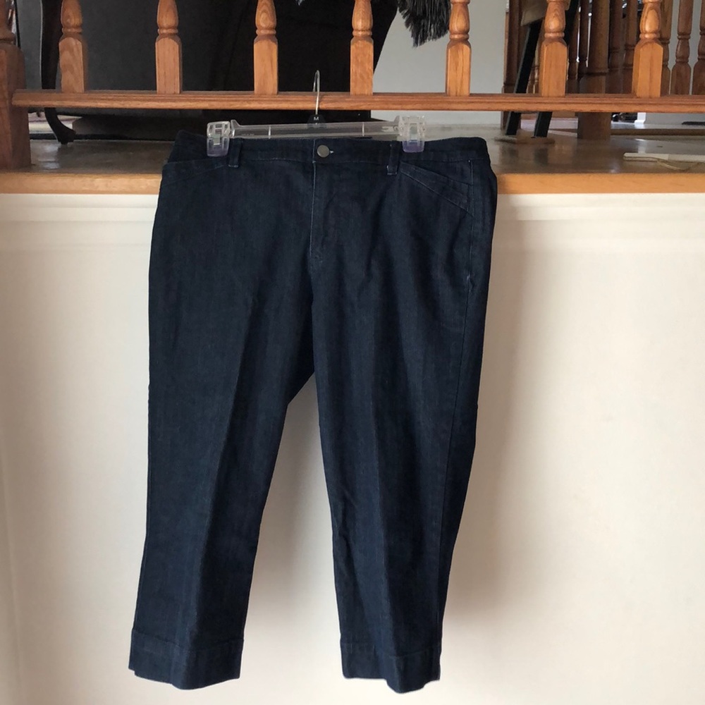 Blue jean capris